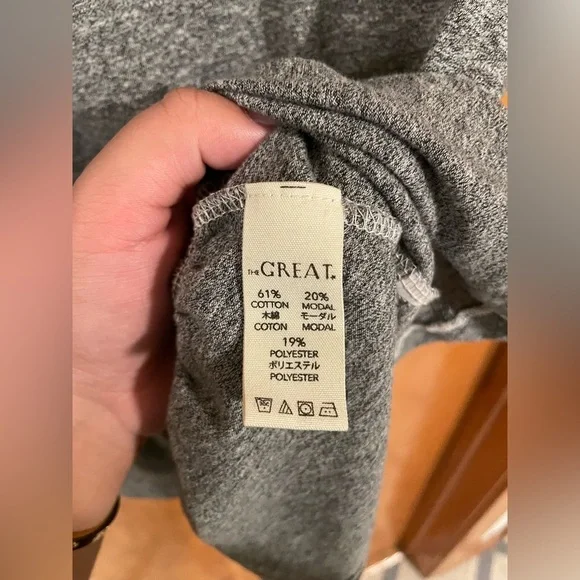 The Great Ruffle Tee in Heather Grey - Picture 6 of 7